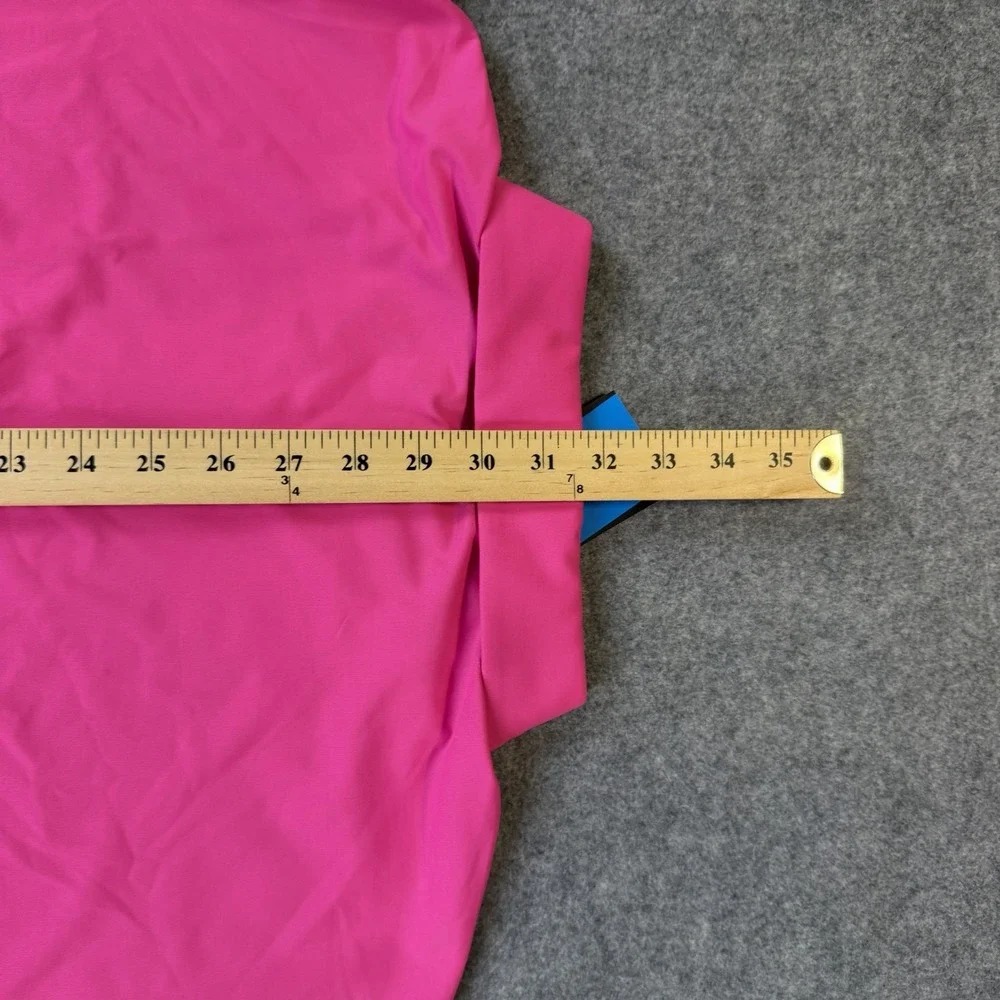 Scales Polo Shirt Mens Large L Hot Pink Tropical Floral Collar Fish Golf Top New